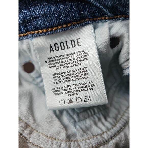 Agolde Women's Blue Wilder Ankle Straight Leg Jeans Size 30 - Picture 4 of 6